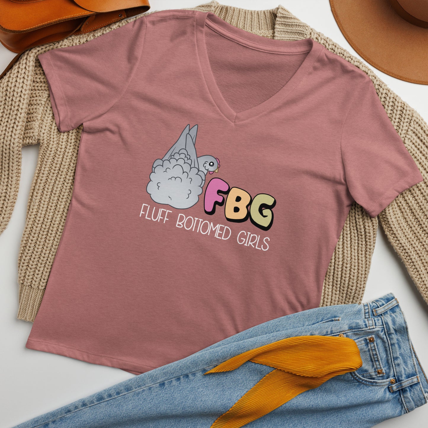 FBG Logo Ladies V-Neck Tee